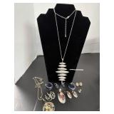 Silvertone Multi Color Costume Jewelry
