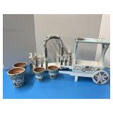Beautiful, Decorative white wood garden set