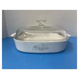 Vintage CorningWare casserole dish with lid,