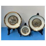 Set of three, of the Original Chokin Collection,