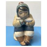 Lladro, Pensive Eskimo Boy figurine