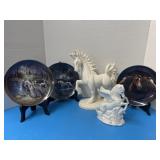 Magical unicorns! Collection plates, by Mimi Jobe