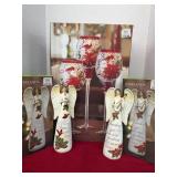 Kirklands 3 Candle Cardinal Holders and Christmas