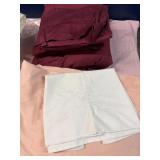 King Sheets flat sheet Burgandy Peach with Tote