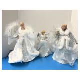 Three, beautiful light up angel Christmas tree