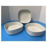 Three, vintage Block, Transition White serving