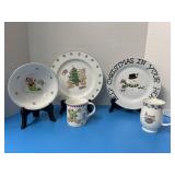 Mikasa, A Teddyï¿½s Christmas, snowman plate &