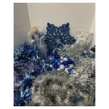 Beautiful Christmas lot, blue and silver,