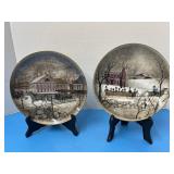 American Silhouettes, collector plates, signed by