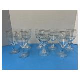 Lot of eight, vintage, Irish Coffee pedestal,