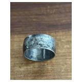 Vintage Wide Band Sterling Silver Ring