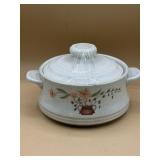 Countryside Stoneware Collection Floral Casserole