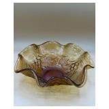 Indiana Glass Vintage Amber  Glass Harvest Grape