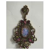 1960'S SARAH COVENTRY GOLDTONE CONTESSA PINK FIRE