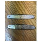 Vintage advertising Monroe Hardware pocket knives