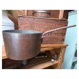 Antique large copper pot
