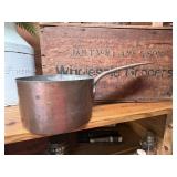 Antique copper pot large and heavy