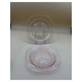 2 Anchor Hocking - Square - Pink - Princess -