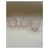 Indiana Glass Madrid Depression Pink Set of 3 Tea