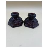 Avon 1876 Cape Cod Ruby Red Pressed Glass Hexagon