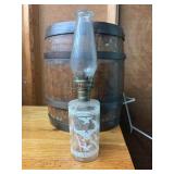 Vintage FF Marked 13 Glass Mini Oil Lamp