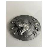 Vintage Pewter Mountain Lion Belt Buckle