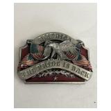 Simpso American Eagle Belt Buckle US Flag The