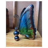 Glass Mosaic Butterfly  Blue Outdoor Design