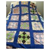 Vintage 80ï¿½ x 75ï¿½ Patchwork quilt topper