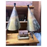 Vintage double gooseneck mid century student lamp