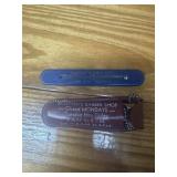 Vintage advertising Barbershop nail file and