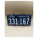 1946 Virginia license plate