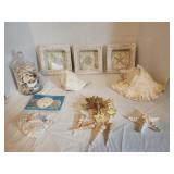 Beach bathroom Decor with large shells, star fish