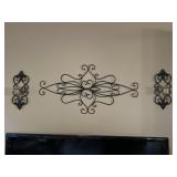 3 piece metal wall hanging