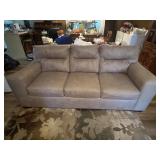 Ashley beige, suede,  sofa NICE!!  90x37x35. Must