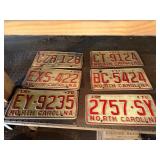 1970-1977 Car Tags North Carolina