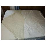 Two gorgeous cream colored Crochet Shawls (bed Not