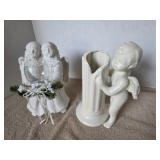 Vintage Angel Cherub Vase, Vintage Porcelain