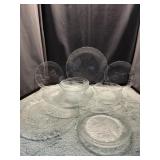 Vintage Arcoroc Canterbury Clear Glass Dinner