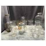 Mixed Jars Glasses Jelly and Others