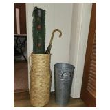 20' tall woven wicker umbrella basket with 15'