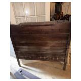 Antique Oak Bed Headboard Footboard With