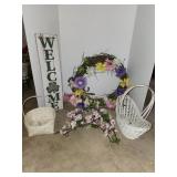 Adorable Spring time door wreath and other