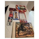 Vintage puzzles, checkers , scrabble and