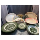 Vintage Mix match Dishes Bowls lotChips dings