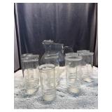 pitcher and 9 Matching Glasses