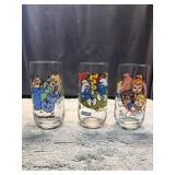 Vtg Smurf The Chipmunks and Chipettes Glasses