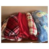Five holiday blanket/throws