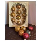 Vintage, Shiny Brite, Gold mercury , glass