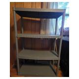 Large plastic 4 shelf storage rack 51 1/2 tall